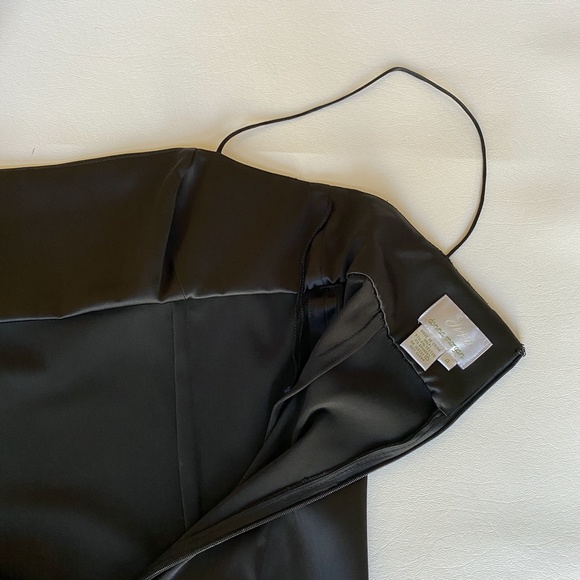 Donna Morgan Two Piece Sheath Black Dress Sz 4 - Picture 5 of 8